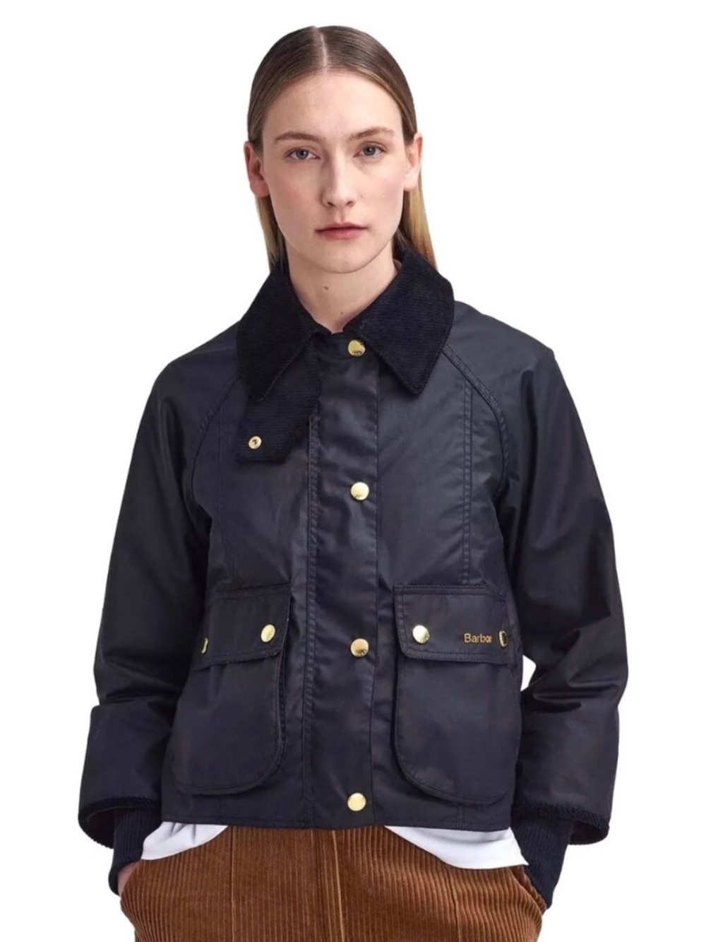 Barbour cropped beadnell waxed jacket